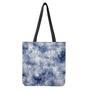 White And Blue Acid Wash Tie Dye Print Tote Bag