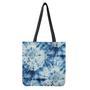 White And Blue Tie Dye Print Tote Bag