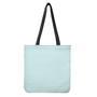 White And Cyan Striped Pattern Print Tote Bag