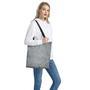 White And Grey Western Floral Print Tote Bag