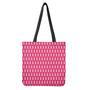 White And Pink Breast Cancer Print Tote Bag