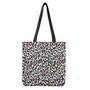 White And Rainbow Leopard Print Tote Bag