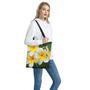 White And Yellow Plumeria Flower Print Tote Bag