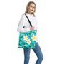 White And Yellow Plumeria In Water Print Tote Bag