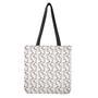 White Bull Terrier Pattern Print Tote Bag