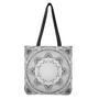 White Kaleidoscope Print Tote Bag