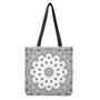 White Paisley Bandana Print Tote Bag