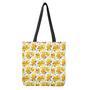 Yellow Alstroemeria Pattern Print Tote Bag