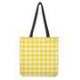 Yellow And White Buffalo Check Print Tote Bag