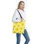 Yellow Frangipani Pattern Print Tote Bag