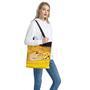 Yellow Python Snake Print Tote Bag