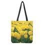 Yellow Tulip Print Tote Bag