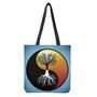 Yin Yang Tree Of Life Print Tote Bag