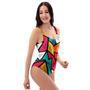 Abstract Geometric Colorful One Piece Swimsuite