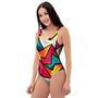 Abstract Geometric Colorful One Piece Swimsuite