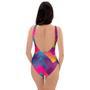 Abstract Geometric Grunge One Piece Swimsuite