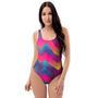 Abstract Geometric Grunge One Piece Swimsuite