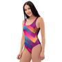 Abstract Geometric Grunge One Piece Swimsuite