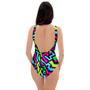 Abstract Graffiti Geometric One Piece Swimsuite