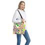 Abstract Holographic Liquid Trippy Print Tote Bag