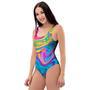 Abstract Mixing Ink One Piece Swimsuite