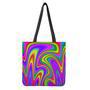 Abstract Neon Trippy Print Tote Bag