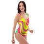 Abstract Paint One Piece Swimsuite