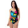 Abstract Psychedelic Graffiti One Piece Swimsuite