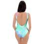 Abstract Psychedelic Holographic One Piece Swimsuite