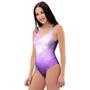 Abstract Purple Galaxy Space One Piece Swimsuite