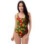 Abstract Reggae Rasta One Piece Swimsuite