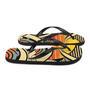 Abstract Retro Cartoon Sunset Beach Flip Flops Colorful