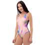 Abstract Trippy Holographic One Piece Swimsuite