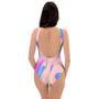 Abstract Trippy Holographic One Piece Swimsuite