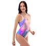 Abstract Trippy Holographic One Piece Swimsuite