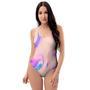 Abstract Trippy Holographic One Piece Swimsuite