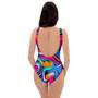 Abstract Trippy Paint One Piece Swimsuite