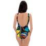 Abstract Wavy One Piece Swimsuite