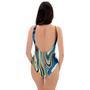 Abstract Wavy Psychedelic One Piece Swimsuite