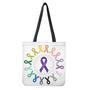 All Cancer Awareness Ribbons Print Tote Bag