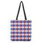 American Argyle Pattern Print Tote Bag