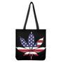 American Cannabis Leaf Flag Print Tote Bag