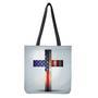 American Christian Cross Flag Print Tote Bag