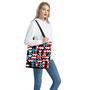 American Flag Jigsaw Puzzle Print Tote Bag