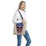 American Patriotic Skull Print Tote Bag