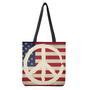 American Peace Flag Print Tote Bag