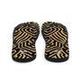 Art Deco Animal Print Brown Black Flip Flops Footwear Thong Sandals Summer Woman Men Beach Print Rubber Slip On Shoes