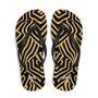 Art Deco Animal Print Brown Black Flip Flops Footwear Thong Sandals Summer Woman Men Beach Print Rubber Slip On Shoes