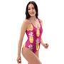 Aztec Hawaiian Pineapple Print One Piece Swimsuite