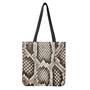 Beige Snakeskin Print Tote Bag